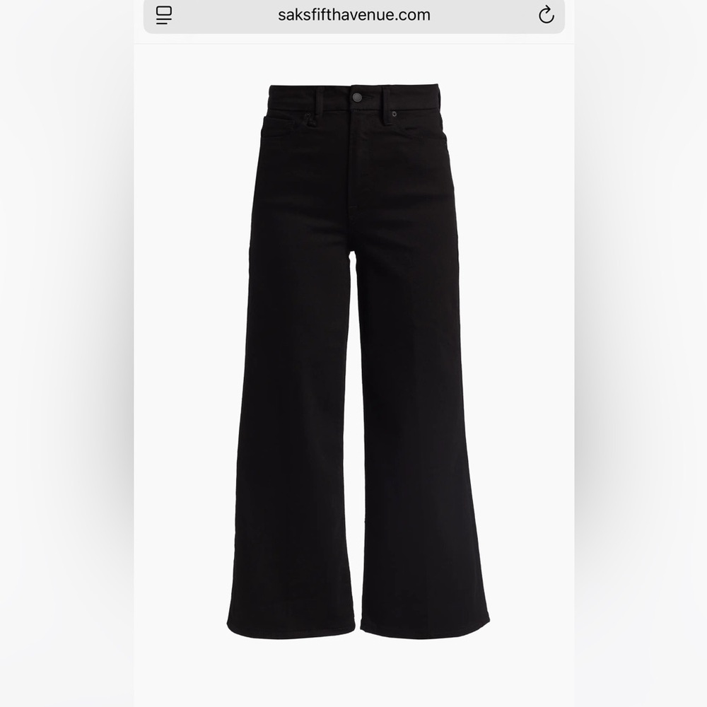 Good American Good Waist Palazzo Crop in Black